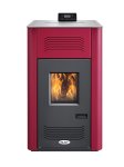 Peletová kamna s výměníkem BLIST Sahara 17, 17 kW, červená