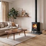 Krbová kamna NORDflam ERINO, 7 kW, černá