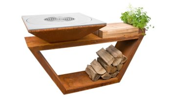 ARTISS Zahradní gril G4 Corten s deskou z uhlíkové oceli