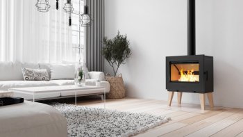 Krbová kamna NORDflam SKANE, 9 kW, černá