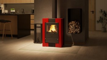 HS FLAMINGO krbová kamna ESPO II - červená