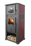 Krbová kamna BLIST ROMA S s troubou, 8,3 kW, červená
