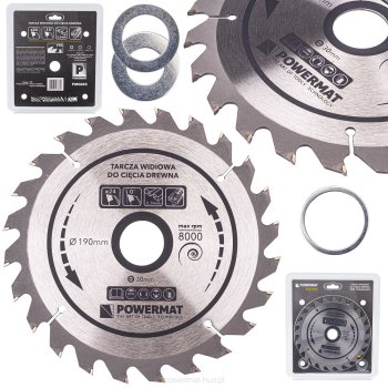 POWERMAT TDD-190x30x24Z Pilový kotouč na dřevo 190x30mm 24Z