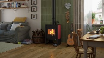 HS FLAMINGO krbová kamna KUALA - červená