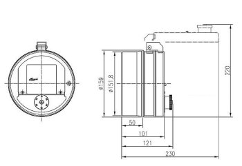 DARCO regulátor komínového tahu kulatý 150mm s protiexplozivní klapkou