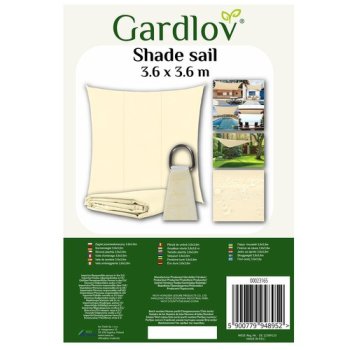 Stínová plachta GARDLOV 23165, 3,6x3,6 m, béžová