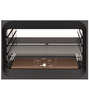 Krbová kamna s troubou BRONPI HILTON-H, 14 kW, antracit