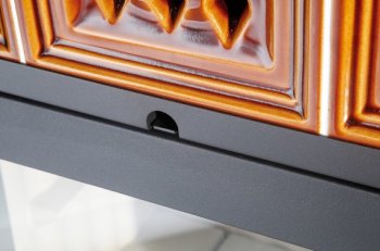 HAAS+SOHN krbová kamna MATERA s výměníkem - černá, kachle medovník