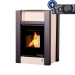 HS FLAMINGO krbová kamna AQUAFLAM VARIO LEND 11/5 kW - krémová - elektronická regulace