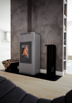 HS FLAMINGO krbová kamna AQUAFLAM 7 s výměníkem základní regulace šedá