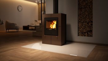 HS FLAMINGO krbová kamna EVENES - hnědá sametová