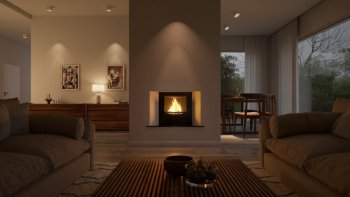 HS FLAMINGO krbová vložka AQUAFLAM 17 ROVNÁ s výměníkem a základní regulací