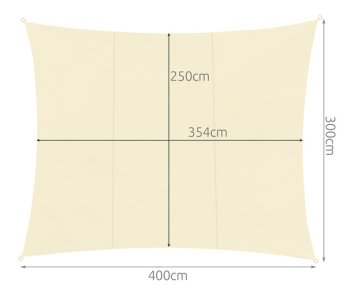 Stínová plachta GARDLOV 23144, 4x3 m, béžová