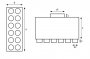 PRODMAX Distribuční box přímý dvouřadý s izolací 12x90/160