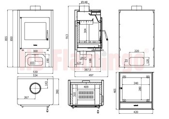 HS FLAMINGO krbová kamna ESPO III šedá