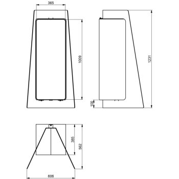 Stojan na dřevo FLAMINGO DELUXE 3 - černá