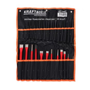 Kraft&Dele KD10097 sada průbojníků a sekáčů 28 ks
