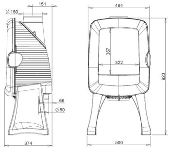 INVICTA krbová kamna ELO L 6102-44
