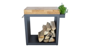 ARTISS Stůl Grafit velký 80 x 45 x 91 cm - žula