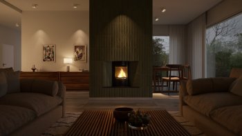 HS FLAMINGO krbová vložka AQUAFLAM 7 PANORAMA s výměníkem a základní regulací