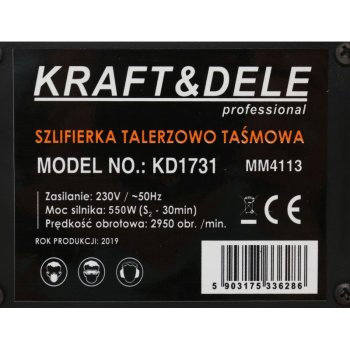 Kraft&Dele KD1731 pásová kotoučová bruska na dřevo 550W