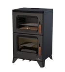 Krbová kamna s troubou BRONPI HILTON-H, 14 kW, antracit