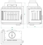 UNIFLAM krbová vložka 600 DURO s levým prosklením 837-014 (II.jakost)
