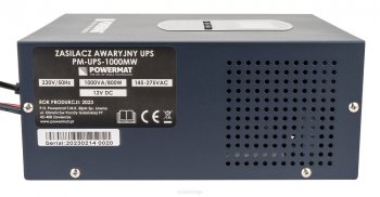 POWERMAT Záložní zdroj 800W 1000VA UPS PM-UPS-1000MW