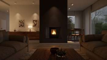 HS FLAMINGO krbová vložka AQUAFLAM 7 ROVNÁ s výměníkem a automatickou regulací