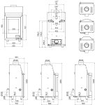 HS FLAMINGO krbová vložka AQUAFLAM 12 PANORAMA s výměníkem a manuální regulací