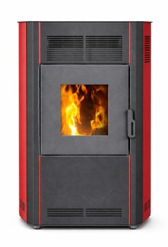 Peletová kamna BLIST Optima 10, 9 kW, červená