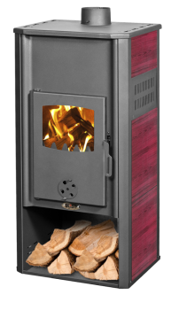 BLIST krbová kamna ROMA E s výměníkem - červená