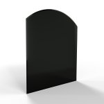 Sklo pod kamna - FLAMINGO Oblouk 1000x1200 mm, černé, fazeta / R725 / 6 mm