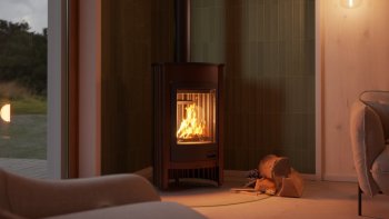 HS FLAMINGO krbová kamna MASTERFLAMME Medie I - hnědá - sametová