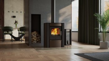 HS FLAMINGO krbová kamna AMOS - hnědá sametová