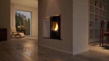 HS FLAMINGO krbová vložka AQUAFLAM 12 PANORAMA s výměníkem a základní regulací