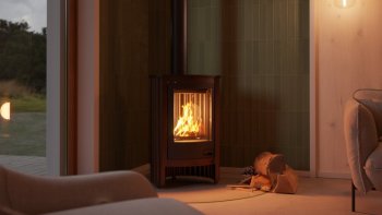 HS FLAMINGO krbová kamna MASTERFLAMME Piccolo I - hnědá - sametová