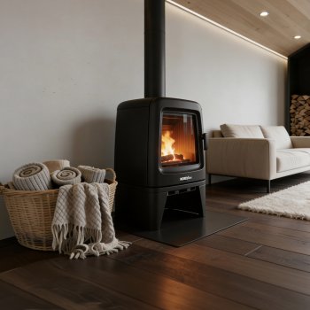 Krbová kamna NORDflam ROMA, 5,7 kW, černá