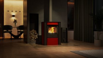 HS FLAMINGO krbová kamna AMOS - červená