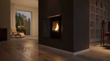 HS FLAMINGO krbová vložka AQUAFLAM 12 ROVNÁ s výměníkem a automatickou regulací hoření