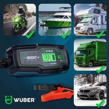 WUBER Mikroprocesorová nabíječka baterií 6-12V 4A W14250