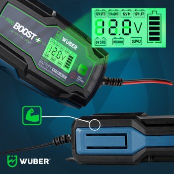 WUBER Mikroprocesorová nabíječka baterií 6-12V 4A W14250