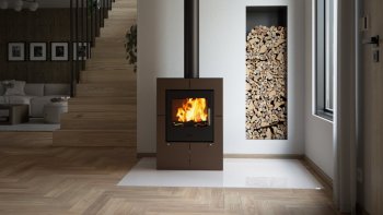 HS FLAMINGO krbová kamna EVENES - hnědá sametová