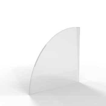 Sklo pod kamna - FLAMINGO Výseč 1000x1000 mm, fazeta / 6 mm