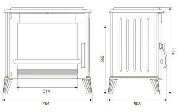 INVICTA krbová kamna MODENA červená - smalt 9175-47