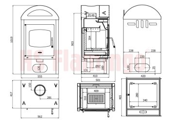HS FLAMINGO krbová kamna MELAND - ořech