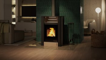 HS FLAMINGO krbová kamna AQUAFLAM VARIO LEND 11/7 kW - krémová - elektronická regulace