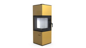 Krbová kamna DEFRO HOME QUADROOM - červená