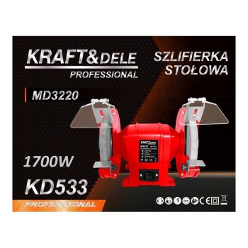 Kraft&Dele KD533 dvoukotoučová stolní bruska 1700W