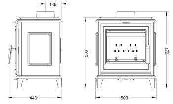 INVICTA krbová kamna SEDAN S krémová smalt 9450-46